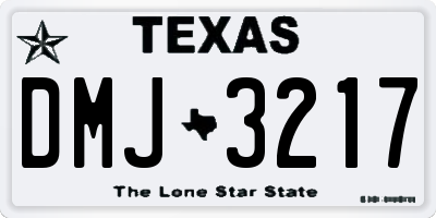 TX license plate DMJ3217