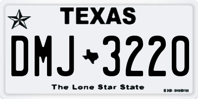 TX license plate DMJ3220
