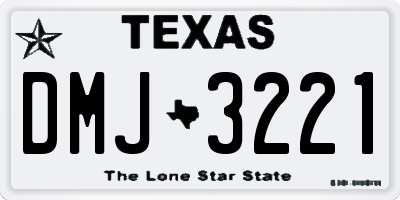 TX license plate DMJ3221