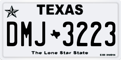 TX license plate DMJ3223