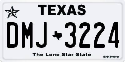 TX license plate DMJ3224