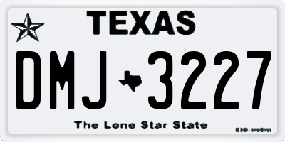 TX license plate DMJ3227