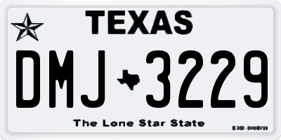 TX license plate DMJ3229