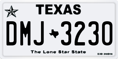 TX license plate DMJ3230