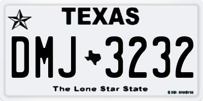 TX license plate DMJ3232
