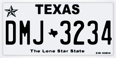 TX license plate DMJ3234