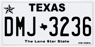 TX license plate DMJ3236