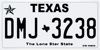 TX license plate DMJ3238