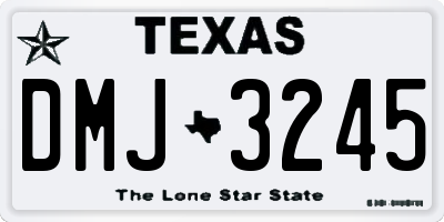 TX license plate DMJ3245