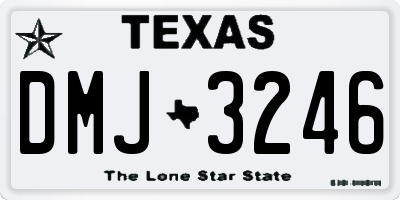 TX license plate DMJ3246