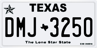 TX license plate DMJ3250