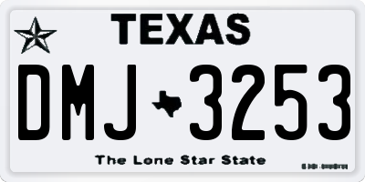 TX license plate DMJ3253