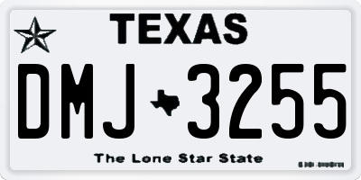 TX license plate DMJ3255