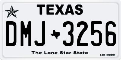 TX license plate DMJ3256