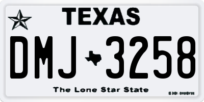TX license plate DMJ3258
