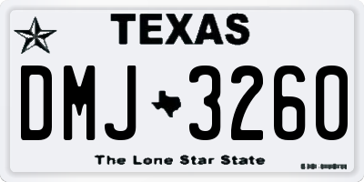 TX license plate DMJ3260