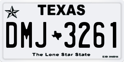 TX license plate DMJ3261