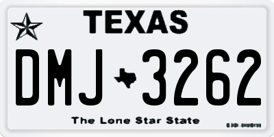 TX license plate DMJ3262