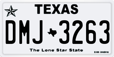 TX license plate DMJ3263