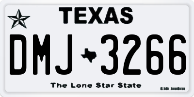 TX license plate DMJ3266