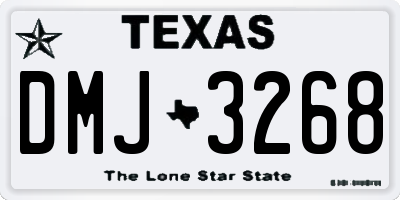 TX license plate DMJ3268