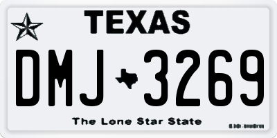 TX license plate DMJ3269