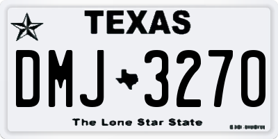 TX license plate DMJ3270