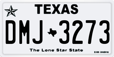 TX license plate DMJ3273