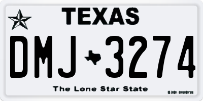 TX license plate DMJ3274