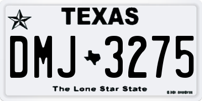 TX license plate DMJ3275