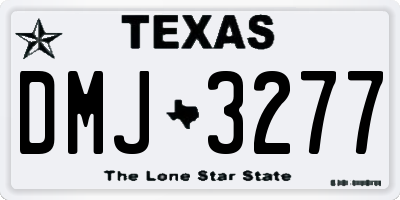 TX license plate DMJ3277