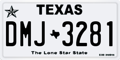 TX license plate DMJ3281