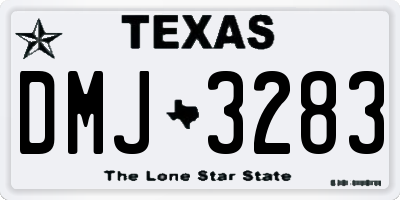 TX license plate DMJ3283