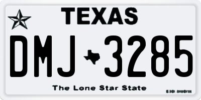TX license plate DMJ3285