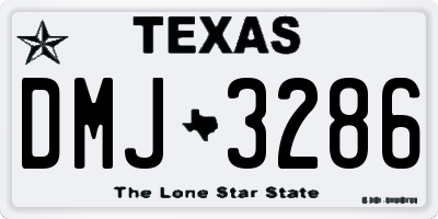 TX license plate DMJ3286