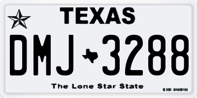 TX license plate DMJ3288