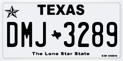 TX license plate DMJ3289