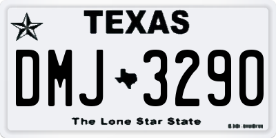 TX license plate DMJ3290