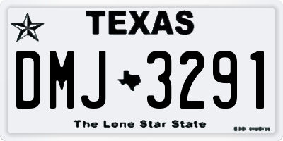 TX license plate DMJ3291