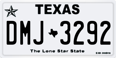 TX license plate DMJ3292