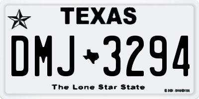 TX license plate DMJ3294