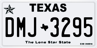TX license plate DMJ3295