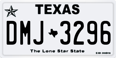 TX license plate DMJ3296