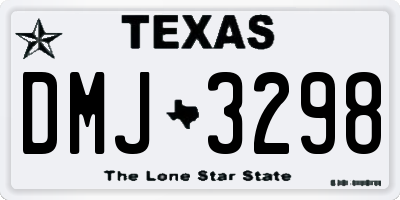 TX license plate DMJ3298