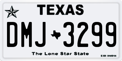 TX license plate DMJ3299