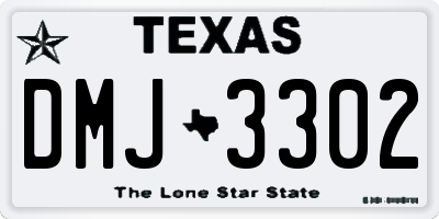TX license plate DMJ3302