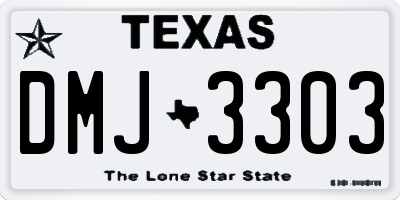 TX license plate DMJ3303