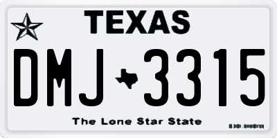 TX license plate DMJ3315