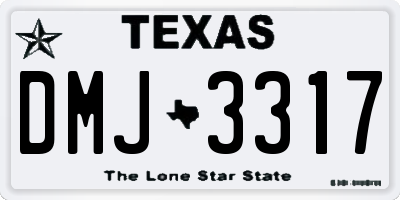 TX license plate DMJ3317