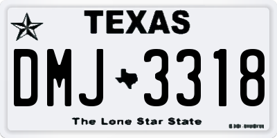 TX license plate DMJ3318
